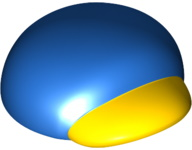 Large Figure Headgear, Super Mario Cap with Molded Yellow Bill Pattern (Penguin Mario)