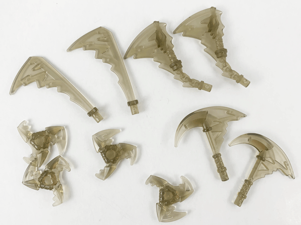 Minifigure, Weapon Pack Sickles, Swords and Shuriken Throwing Stars, 10 in Bag (Multipack)