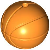Minifigure, Head, Modified Basketball with Hole on Top