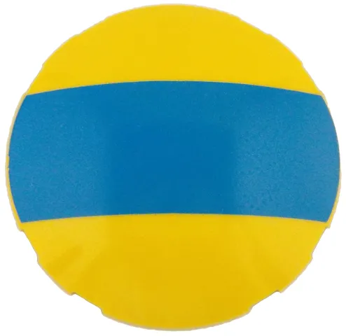 Brick, Round 6 x 6 Dome Top with Dark Azure Stripe Pattern