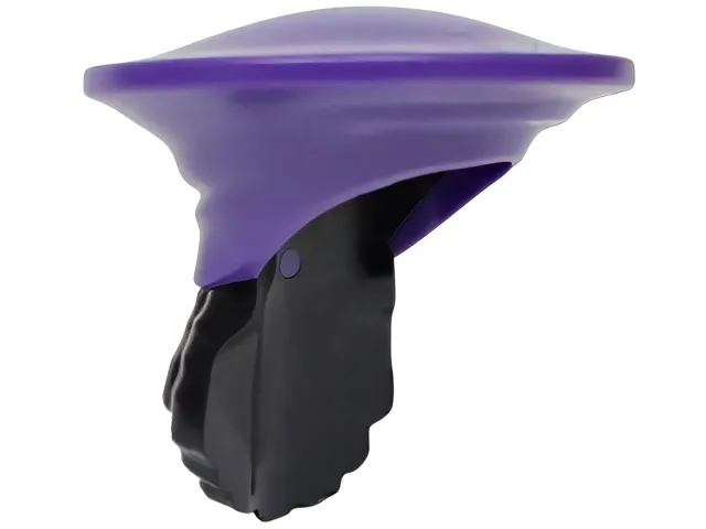 Minifigure, Hair Combo, Hat with Hair, Round Wide Hat with Molded Black Long Dreadlocks Pattern