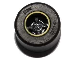 Wheel 8mm D. x 9mm for Slicks, Hole Notched for Wheels Holder Pin, Reinforced Back with Yellow Rim Edge Pattern with Black Tire 14mm D. x 9mm Smooth Small Wide Slick (74967pb01 / 30028)
