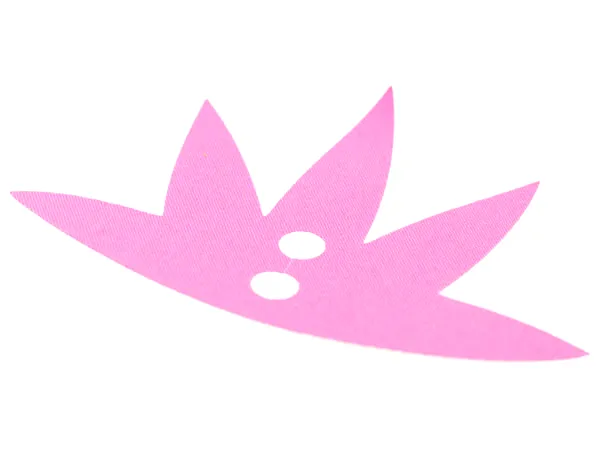 Cloth Play Cube Accent 5 Point Leaf with 2 Holes - Traditional Starch Fabric