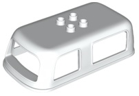 Duplo Car Body Bus Small Top Section with 2 Windows on Sides