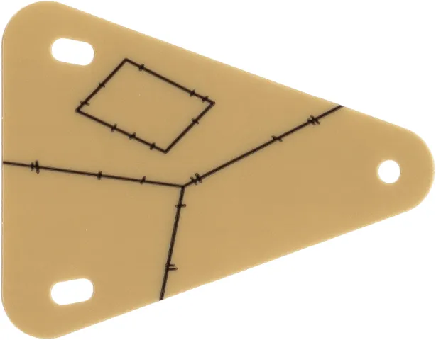 Plastic Part for Set 75453 - Dark Tan Sun Shade with Black Lines, Stitching and 1 Patch Pattern
