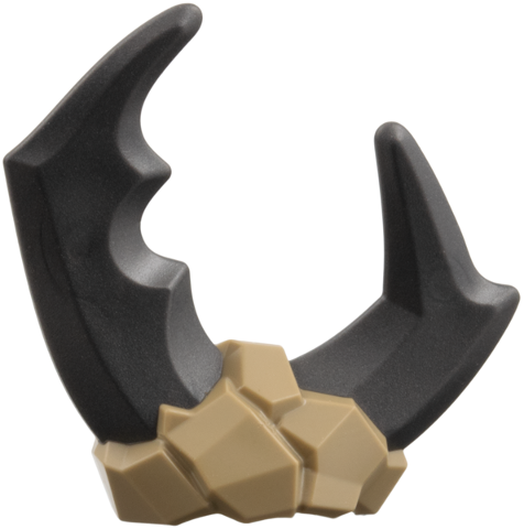 Minifigure, Headgear Stone with Large Molded Pearl Dark Gray Pincers Pattern