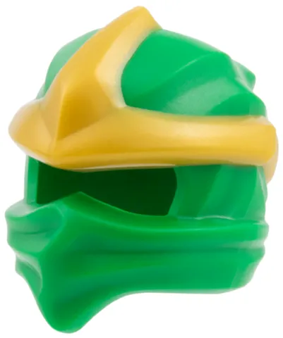 Minifigure, Headgear Ninjago Wrap Type 11 with Molded Large Pearl Gold 3 Point Emblem Pattern