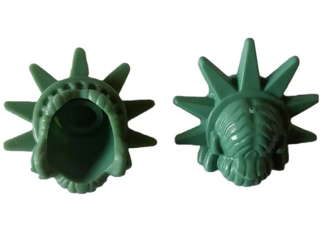 Minifigure, Hair Female with Spiked Tiara (Lady Liberty) - Hard Plastic