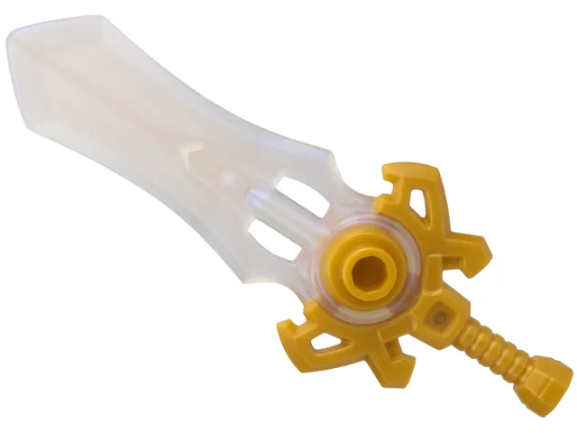 Minifigure, Weapon Sword Large with Molded Satin Trans-Clear Blade Pattern