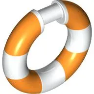 Minifigure, Utensil Life Preserver with Molded Orange Sections Pattern