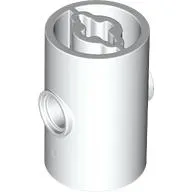 Brick, Round 2 x 2 D. with Axle Holes on Ends and Pin Holes on Opposide Sides