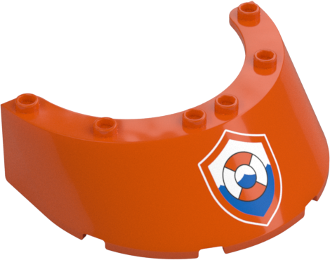 Windscreen 6 x 8 x 2 with Coast Guard Logo Badge / Shield Pattern