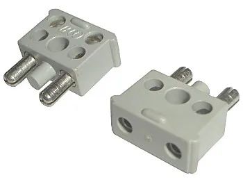 Electric, Connector, 2-Way Male Squared Narrow Long with Center Post
