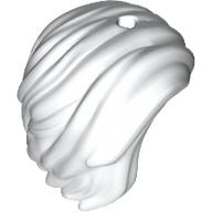 Minifigure, Hair Mid-Length, All Swept to Right Side, Hole on Top - Hard Plastic