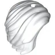 Minifigure, Hair Mid-Length, All Swept to Right Side, Hole on Top - Hard Plastic