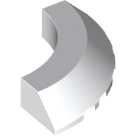 Brick, Round Corner 5 x 5 with Slope 45 Edge without Studs