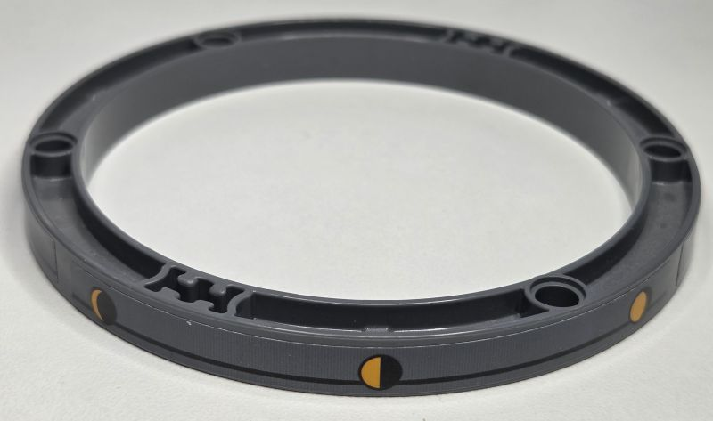 Support 11 x 11 Girder, Round with Black and Yellow Circles, Semicircles, Crescents and Line, Phases of the Moon Pattern (Stickers) - Set 42179