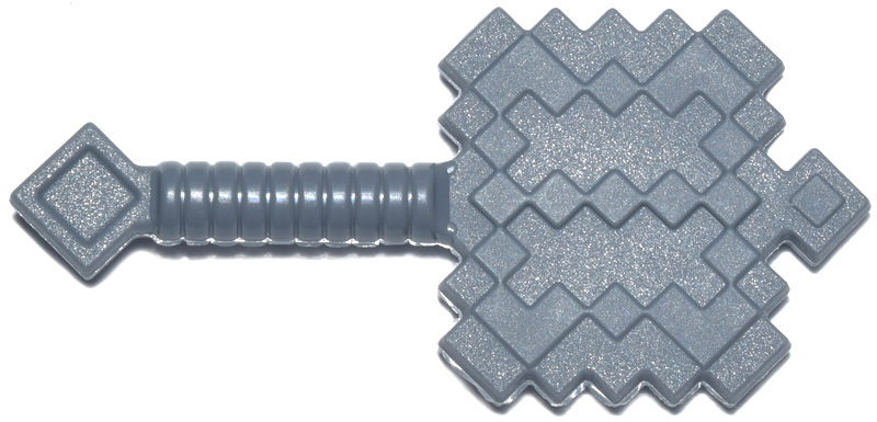 Minifigure, Weapon Mace Pixelated (Minecraft)