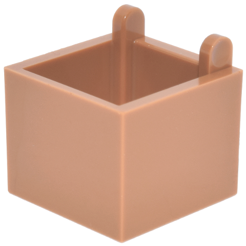 Container, Box 2 x 2 x 1 1/3 - Top Opening with Hinge and Hole in Bottom