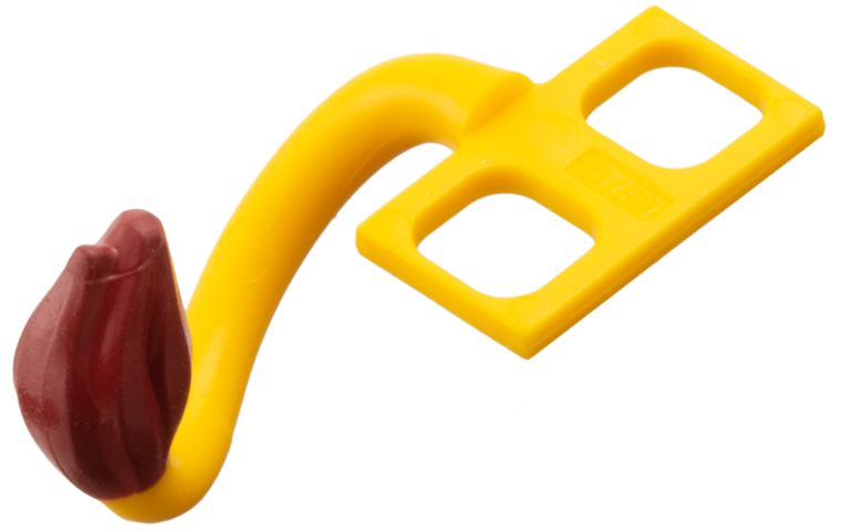 Minifigure Costume Tail Lion with Dark Red Tassel Pattern