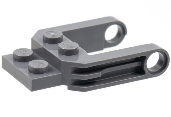 Vehicle, Base 2 x 2 x 2/3 Wheel Fork with 2 Arms and Pin Holes