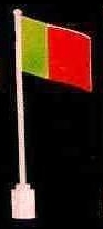 Flag on Flagpole, Wave with Portugal Pattern - No Bottom Lip
