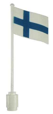 Flag on Flagpole, Wave with Finland Pattern