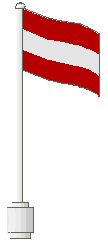 Flag on Flagpole, Wave with Austria Pattern
