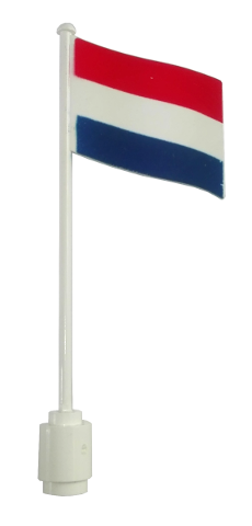 Flag on Flagpole, Wave with Netherlands Pattern