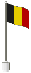 Flag on Flagpole, Wave with Belgium Pattern