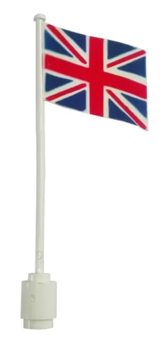 Flag on Flagpole, Wave with United Kingdom Union Jack Pattern