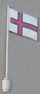 Flag on Flagpole, Wave with Faroe Pattern