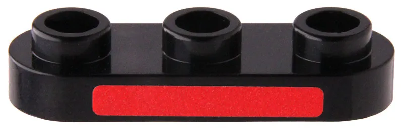 Plate, Round 1 x 3 with Open Studs with Red Taillight Bar Pattern (Sticker) - Set 76923