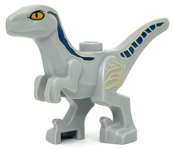 Dinosaur Raptor / Velociraptor Baby with Dark Blue and Tan Markings Pattern (Jurassic World Beta)