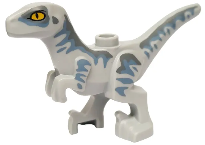 Dinosaur Raptor / Velociraptor Baby with Dark Bluish Gray and Sand Blue Markings Pattern