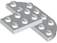 Plate, Round 4 x 6 x 2/3, Raised 2 x 3 and 2 x 2 Cutouts