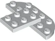 Plate, Round 4 x 6 x 2/3, Raised 2 x 3 and 2 x 2 Cutouts