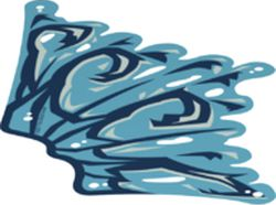 Cloth Wing Dragon Right, Medium Azure and Tattered with Dark Blue Veins Pattern