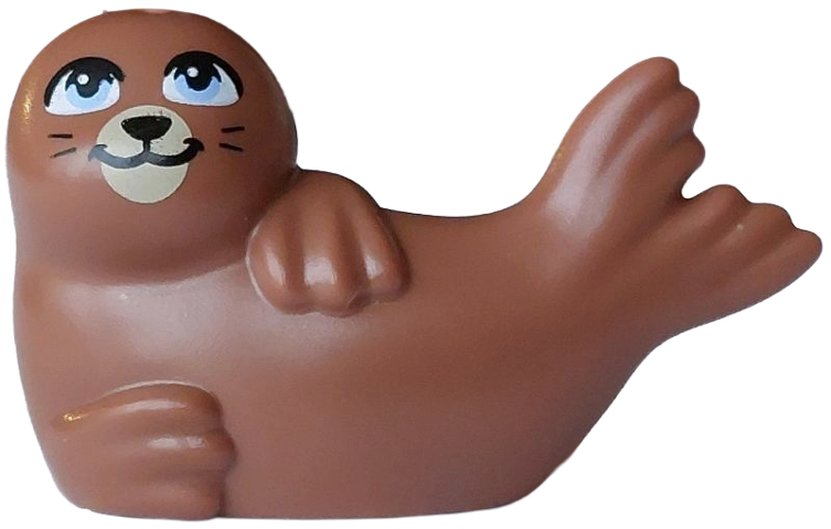 Seal, Friends Style, Lying Down with Bright Light Blue Eyes, Black Mouth, Nose and Whiskers, Tan Muzzle Pattern (Finn / Shelly)