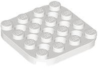 Plate, Round 4 x 4 with Rounded Corners and 9 Holes