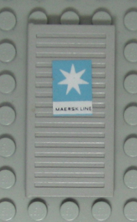 Window 1 x 3 x 5 Shutter with Maersk Line Logo Pattern Left Side (Sticker) - Sets 1552-1 / 1651-2