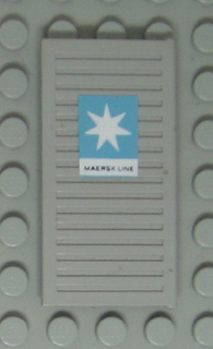 Window 1 x 3 x 5 Shutter with Maersk Line Logo Pattern Right Side (Sticker) - Sets 1552-1 / 1651-2