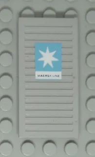 Window 1 x 3 x 5 Shutter with Maersk Line Logo Pattern Right Side (Sticker) - Sets 1552-1 / 1651-2