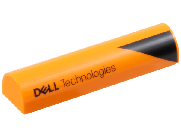 Slope, Curved 1 x 4 x 2/3 Double with Black Triangle and 'DELL Technologies' Pattern Model Right Side