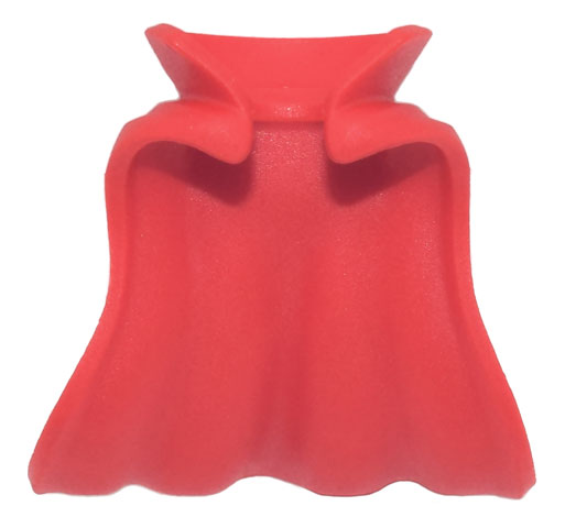 Minifigure Cape Flexible Rubber, Billowing with High Rounded Collar (Cloak of Levitation)