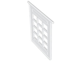 Duplo Door / Window Pane 1 x 6 x 7 Hanging with 12 Panes