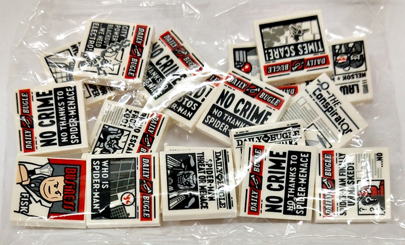 Tile 2 x 2, Daily Bugle Newspapers, 18 in Bag (Multipack)