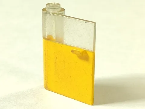 Door 1 x 3 x 3 Left with Horizontal Handle with Molded Trans-Clear Window Pattern