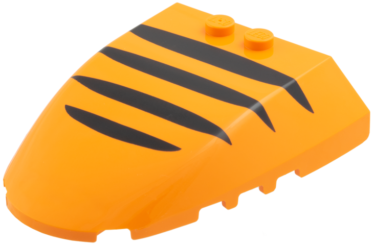 Windscreen 6 x 7 x 1 1/3 with 4 Black Tiger Stripes Pattern