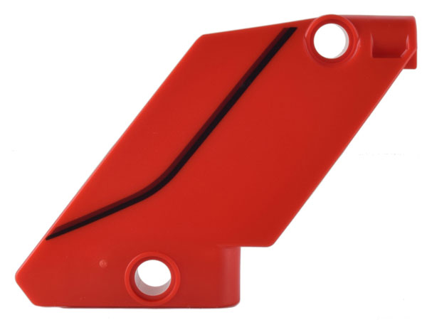 Technic, Panel Curved #60 5 x 7 Tapered Right with Black Curved Line Car Headlight Cover Pattern